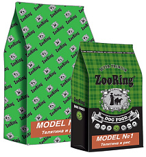 ZooRing Adult Dog Model №1 (Телятина, рис)